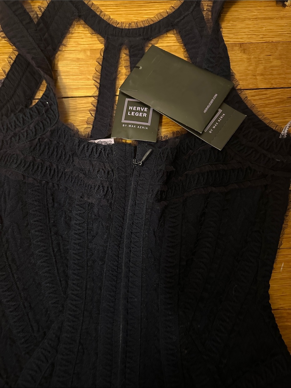 Cocktail dress in navy blue. Never been worn! - Picture 6 of 6